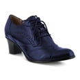 thumbnail image 1 of FSJ Women Vintage Closed Toe Dress Oxfords Comfortable Chunky Heel Wingtip Brogues Perforated Lace-Up Pumps Office Shoes Size 9.5 Blue, 1 of 4