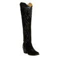 thumbnail image 1 of FSJ Women Western Cowboy Knee High Boots with Embroidery Pointed Toe Cowgirl Side Zip Chunky Stacked Heel Versatile Shoes Size 8 Black, 1 of 6