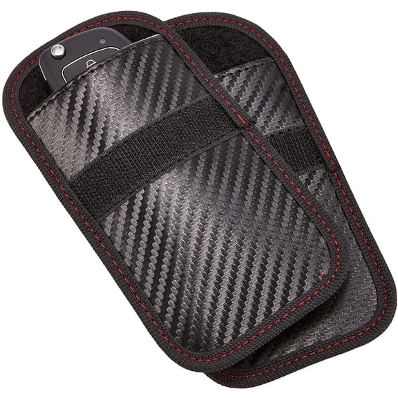 FSJZC Faraday Key Fob Protector, 2 Pack, Automotive Key Holders, Signal Blocking Pouch