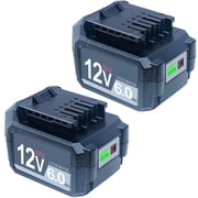 FSKE 12V Replacement for SKIL 12V Battery PWRCore 12V 6.0Ah Lithium Battery 2 Packs
