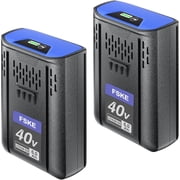 FSKE 2 Packs Replacement for Kobalt 40V Battery MAX 6.0Ah KPM1040A-03, KM-1640-06, KM4040-06, Cordless Power Tool Battery