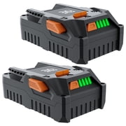 FSKE 3.0Ah Replacement for RIDGID 18V Battery Compatible with Ridgid R840087 R840086 18V Tools and Charger,Drill Battery 2Pack