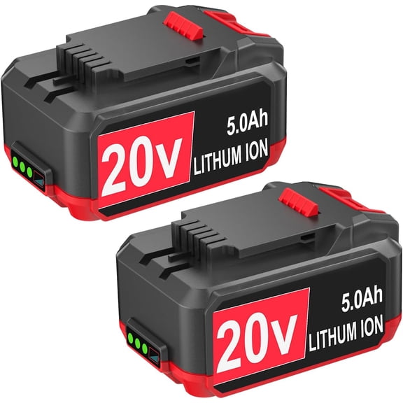 FSKE Battery Replacement for Bauer 20V 5.0Ah Capacity Lithium-Ion Compatible with 20V Bauer Cordless Tool and Charger(2Packs)