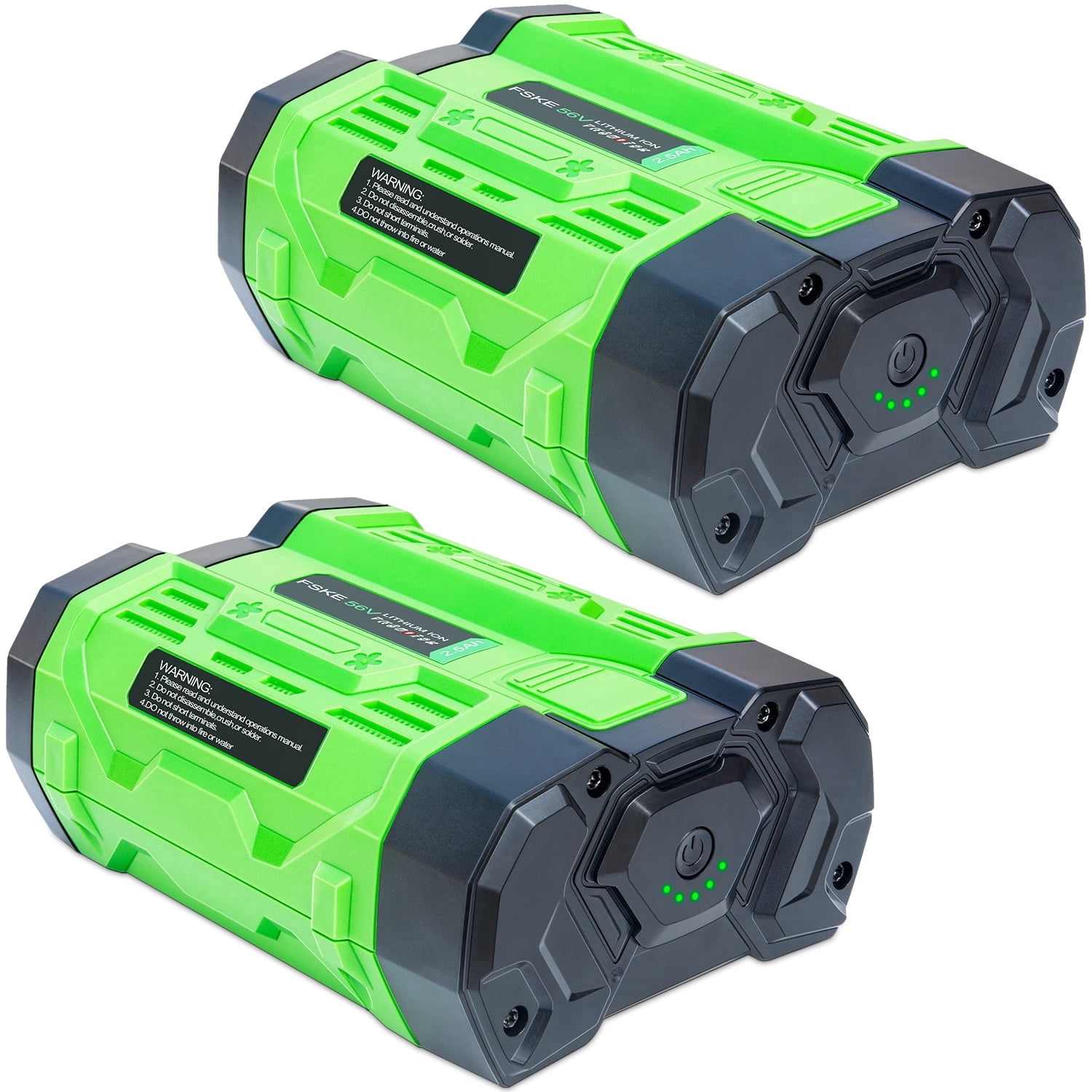 FSKE Battery Replacement for EGO 56V Battery 2.5Ah Batteries Compatible with BA1400T BA2800 BA4200T BA5600T Lightweight and Easy to Carry 2Packs
