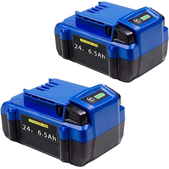 FSKE Replacement for Kobalt 24V Battery 6.5Ah Lithium Ion Batteries KB624-03 KB524-03 KB424-03 etc-Compatible with Kobalt 24V Cordless Tool（2Pack）