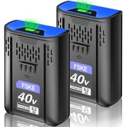 FSKE Upgraded 6.2Ah Replacement for Kobalt 40V Battery, Compatible with Kobalt 40 Volt KM-1640-06 KM 4040-06 KPM1040A-03, 2 Packs