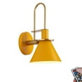 thumbnail image 1 of FSLiving 1-Pack 55 Lumens Led Remote Control Battery Run Cordless Lamp Yellow Wall Sconce Light Fixture for Bedroom Bathroom Loft Wall Decor- Easy Installation, Dimmable Control,Battery Not Included, 1 of 7