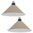 thumbnail image 1 of FSLiving 10.2" Brown Industrial Farmhouse Metal Lamp Shade with a E26 Light Socket Extender Replacement, Iron Cover, DIY Cone Shape Decorative for Renter Hallway Ceiling Pendants Wall Sconce, 1 of 7