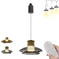 thumbnail image 1 of FSLiving 10W Adjustable Levitate Track Pendant Light H-Type Retractable Lift Track Pendant Light with Remote Control with Dimmable Smart Led Light Adjustable Length for Decor,Smoke Grey - 1 Pack, 1 of 6