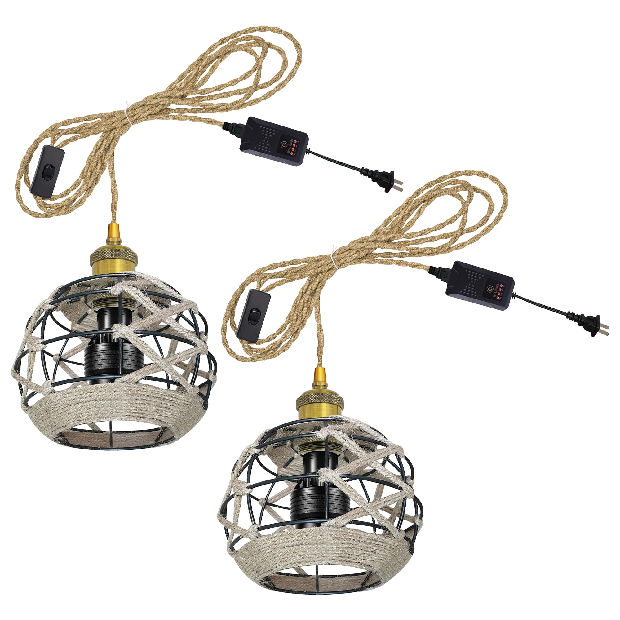FSLiving 10W LED Swag Hanging Plant Grow Light Full Spectrum Plug-in ...