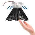 thumbnail image 1 of FSLiving 12V RV Puck Light Recessed LED Ceiling Light for 4-5in Holes Hand Woven Natural Boho Black Empire Lampshade Interior Light Dimmable Touch Switch for Motorhomes Camper Caravan Trailer Boat, 1 of 8