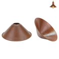 thumbnail image 1 of FSLiving 2-Pack Mini 8.5" Industrial Retro Bulb Guard Rust Hanging Ceiling Semicircle DIY Light Shade Decorative Replacement Lamp Shade for Pendant Light Table Lamp Wall Sconce, 1 of 8