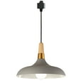 thumbnail image 1 of FSLiving 3-Lights Dimmable Track Mount Pendant Light Macaron Metal Lamp Shade Wood Handle Instant on Halo Track Pendant Lamp Fixtures 3.2 ft Cord for Restaurant Cafe Shop, 1 of 7