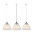 thumbnail image 1 of FSLiving 3-Lights H-Type Track Light,Dimmable Track Mount Pendant Lighting Fixtures w/ Frosted White Finish Glass Shade - Customizable, 1 of 6