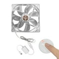 thumbnail image 1 of FSLiving 4.7" Mini Smart Fan USB-Powered Fan Remote Control Fan Small Room Air Circulator Fan for Pet,Silent and Portable,Transparent - 1 Pack, 1 of 6