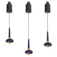 thumbnail image 1 of FSLiving 7W Adjustable Height Track Pendnat Light J-Type Retractable Lift Pendnat Light with Modern Al & Glass Shade Indoor Adjustable Track Light Fixture for Living Room,Blue - 3 Lights, 1 of 7