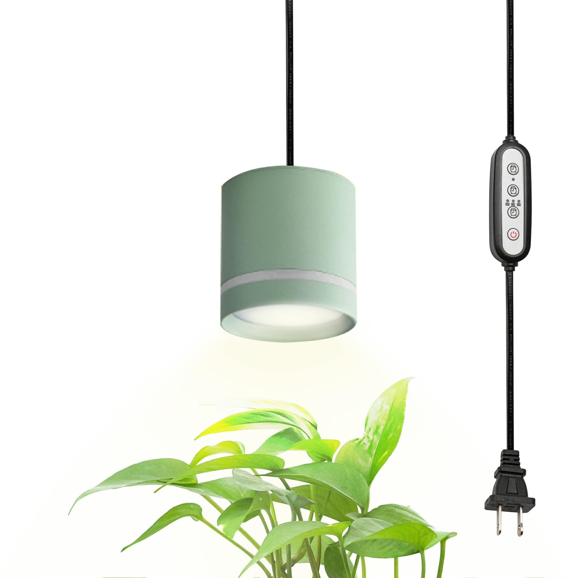 FSLiving 7W LED Swag Linear Look Plant Grow Light Plug-in Pendant