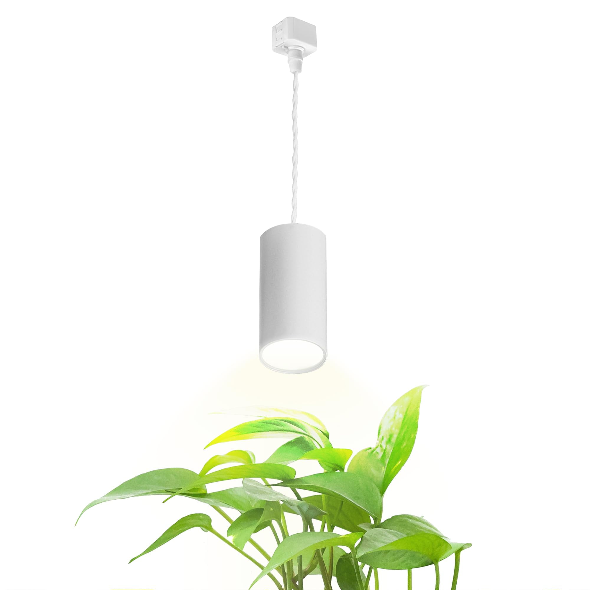 FSLiving 7W LED Track Linear Look Pendant Lights H-Type Track Light with Adjustable Height Industrial LED Linear Style for Dining Room 1 Light Idea for Large Plant Light Customizable White