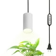 thumbnail image 1 of FSLiving 7W Linear Look LED Swag White Hanging Full Spectrum Plug-in Pendant Light Industrial Style No Wiring Needed Portable with Timer Cord for Office Kitchen Large Plant Light, 1 of 8
