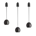 thumbnail image 1 of FSLiving 7W Zoomable Track Pendant Light J-Type Retractable Lift Droplight with Aluminum Globe Shade Focusable Spotlight Indoor Island Light Adjustable Length Lamp for Decor,Black - 3 Pack, 1 of 8