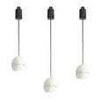 thumbnail image 1 of FSLiving 7W Zoomable Track Pendant Light J-Type Retractable Lift Droplight with Aluminum Globe Shade Focusable Spotlight Indoor Island Light Adjustable Length Lamp for Decor,White - 3 Pack, 1 of 8