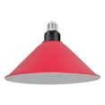 thumbnail image 1 of FSLiving 8.7" Red Industrial Metal Cone Shape Lamp Shade with E26 Light Socket Extender Replacement, Iron Cover, DIY Torchiere Shade Decorative for Renter Ceiling Pendant Light Laundry Entryway, 1 of 7