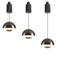 thumbnail image 1 of FSLiving 8W Adjustable Levitate Track Pendant Light J-Type Retractable Lift Track Pendant Light with Aluminum Shade Indoor Island Light Adjustable Length 3000K for Kitchen Island,Black - Set of 3, 1 of 6