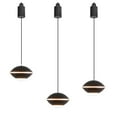 thumbnail image 1 of FSLiving 8W H-Type Track Pendant Light Retractable Lift Droplight with Aluminum Shade 3000K LED Spotlight Indoor Island Light Adjustable Length for Decor,Black - 3 Lights, 1 of 9