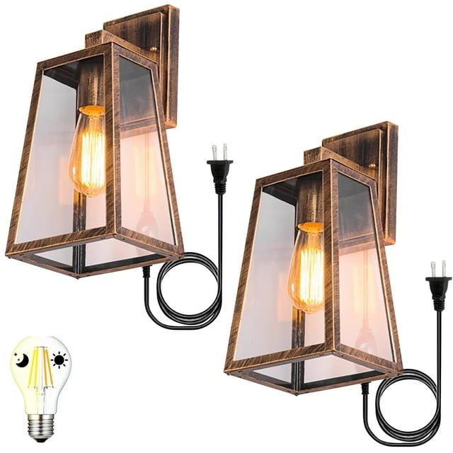 FSLiving AUTO Wall Light Photocell with UL Waterproof Switch Plugin