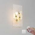 thumbnail image 1 of FSLiving Acrylic Wall Lighting Fixtures with Cream Beautiful Butterfies, Battery Operated Wall Sconces with Remote, Dimmable Nightstand Lamp for Visitor Room Bedroom Entrance - 1 Pack, 1 of 8