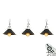 thumbnail image 1 of FSLiving Adjustable Angle H-Type Track Pendangt Light with E26 Silver Base&Black Metal Cone Shade,Remote Control Dimmable Color Changing Timing Lamp for Home Kitchen Farmhouse,Customizable - 3 Lights, 1 of 9