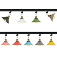 thumbnail image 1 of FSLiving Adjustable Angle H-Type Track Pendant Light,Vintage E26 Copper Base with Nine Colors Metal Shade for Kitchen Bar Sink Counter (Bulb & Ceiling Track Sold Separately) - 9 Lights, 1 of 7
