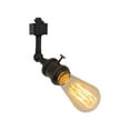 thumbnail image 1 of FSLiving Adjustable Angle J-Type Track Pendant Light,Vinatge E26 Matte Black Base DIY Lighting Customizable for Sloping Ceiling Background Decor (Ceiling Track&Bulb are Sold Separately) - 1 Light, 1 of 7
