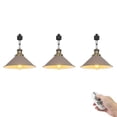 thumbnail image 1 of FSLiving Adjustable Angle Remote Control H-Type Track Pendant Light,E26 Bronze Base with Khaki Metal Shade,Dimmable&Color Changing&Timing Lamp for Store (Ceiling Track Sold Separately) - 3 Lights, 1 of 9