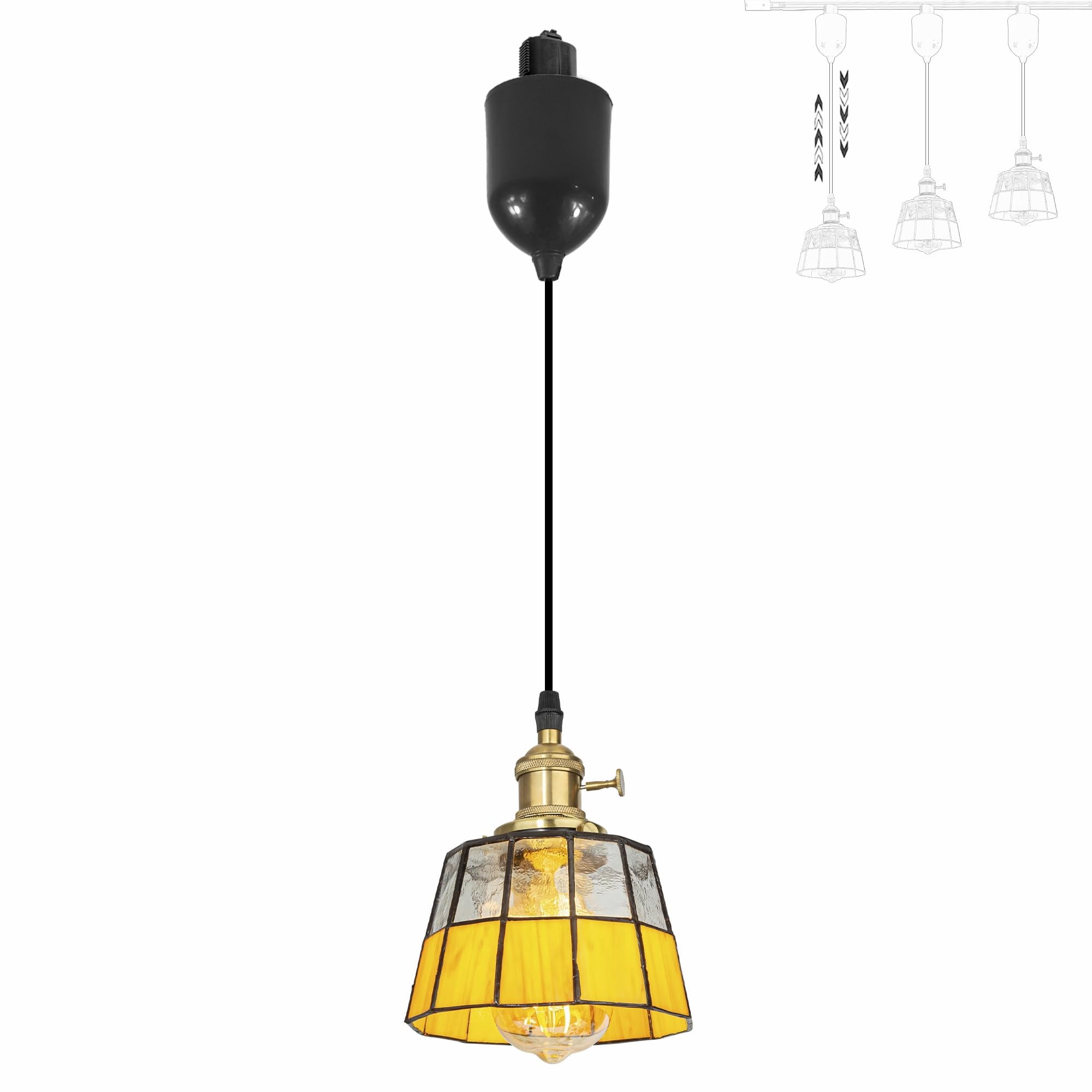 Hinkley Somerset Medium Pendant Light - Etched Opal Glass, Adjustable Height, Heritage Brass Finish