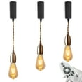 thumbnail image 1 of FSLiving Adjustable Height H Type Track Lighting Bronze Track Light Heads 5Ft Industrial Stytle with Smart Edison Bulbs,2200K-6500K Track Mount,Timer Decorate for Dinning Sloped Ceiling - Set of 3, 1 of 7