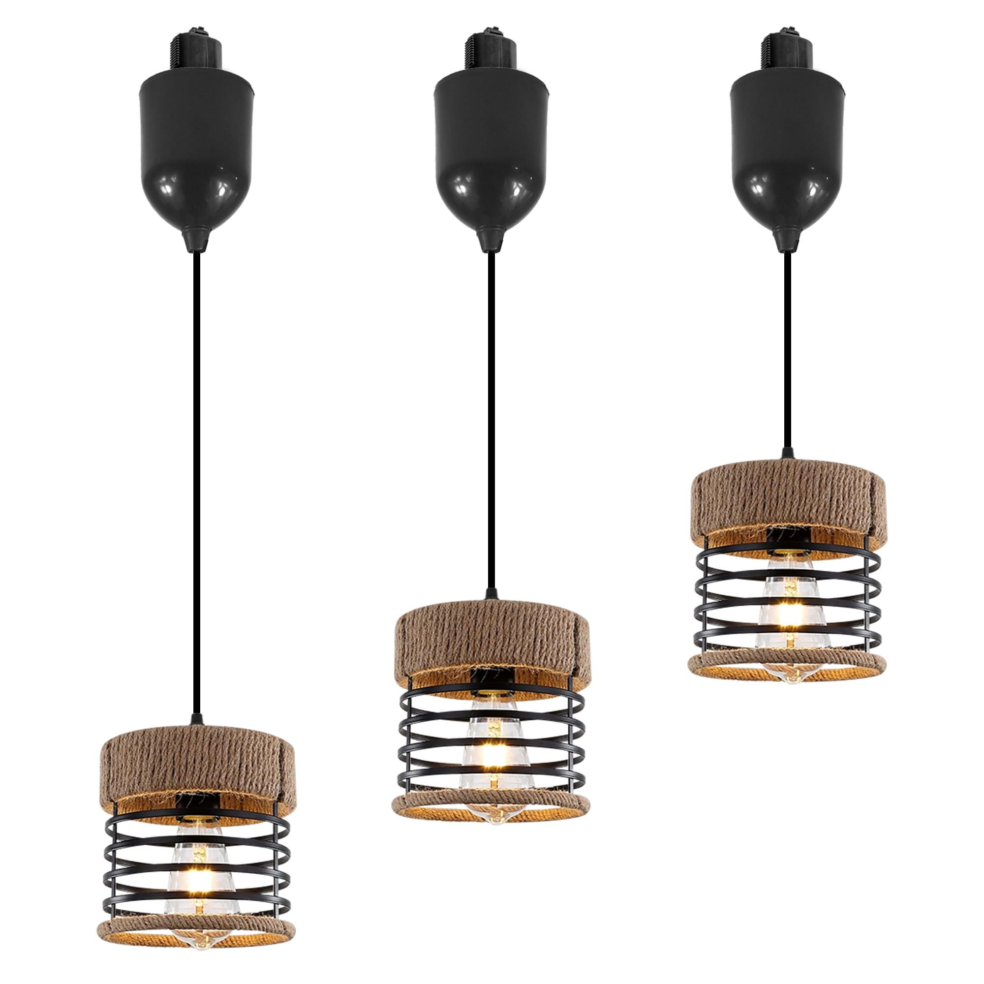 FSLiving Adjustable Height Halo Track Light Pendants, 4 ft Cord, BOHO ...
