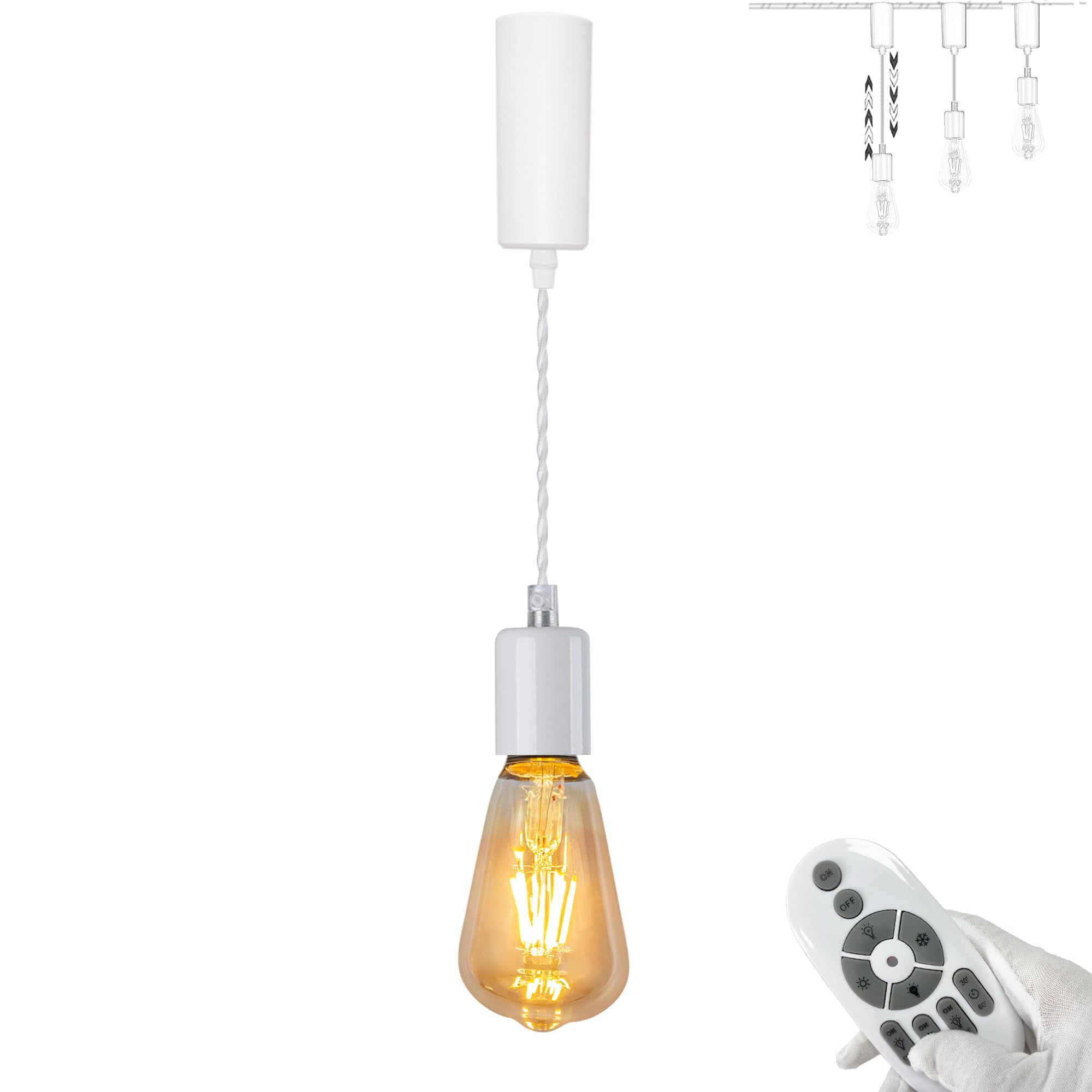 FSLiving Adjustable Height Halo Track Lighting Pendants,5Ft Cord,H-Type ...