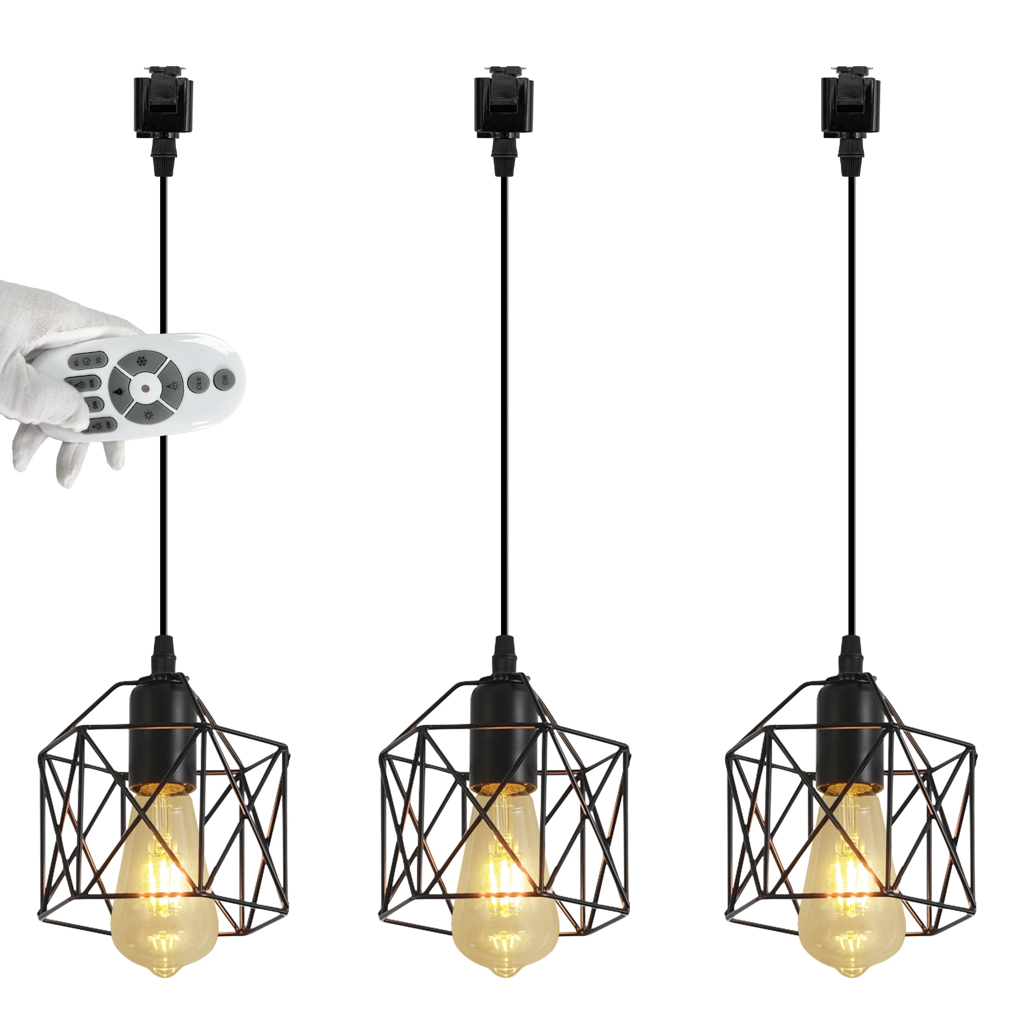 FSLiving Adjustable Height JType Track Lighting with Black Metal