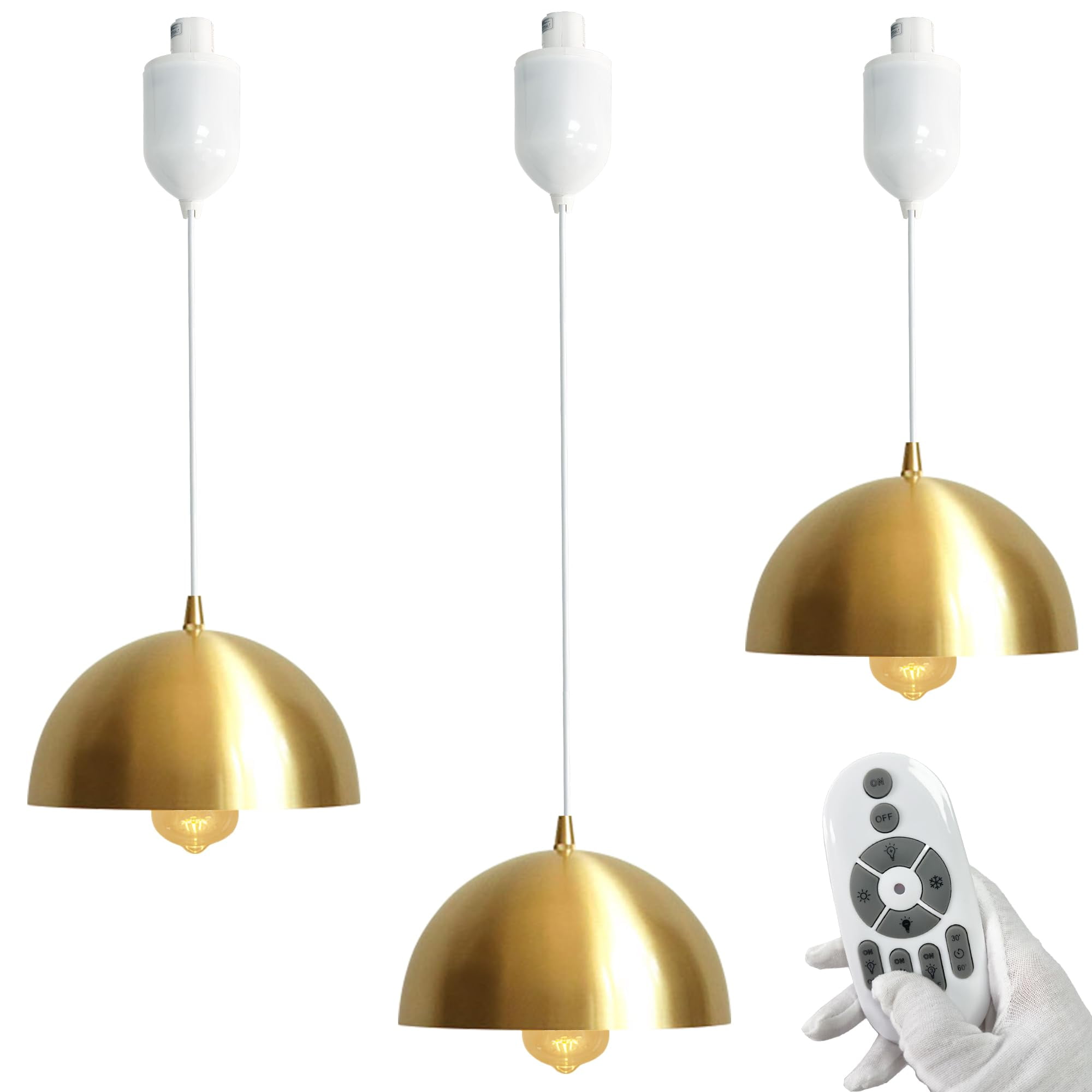 FSLiving Adjustable Height J Type Track Lighting Dome Lamp 4Ft