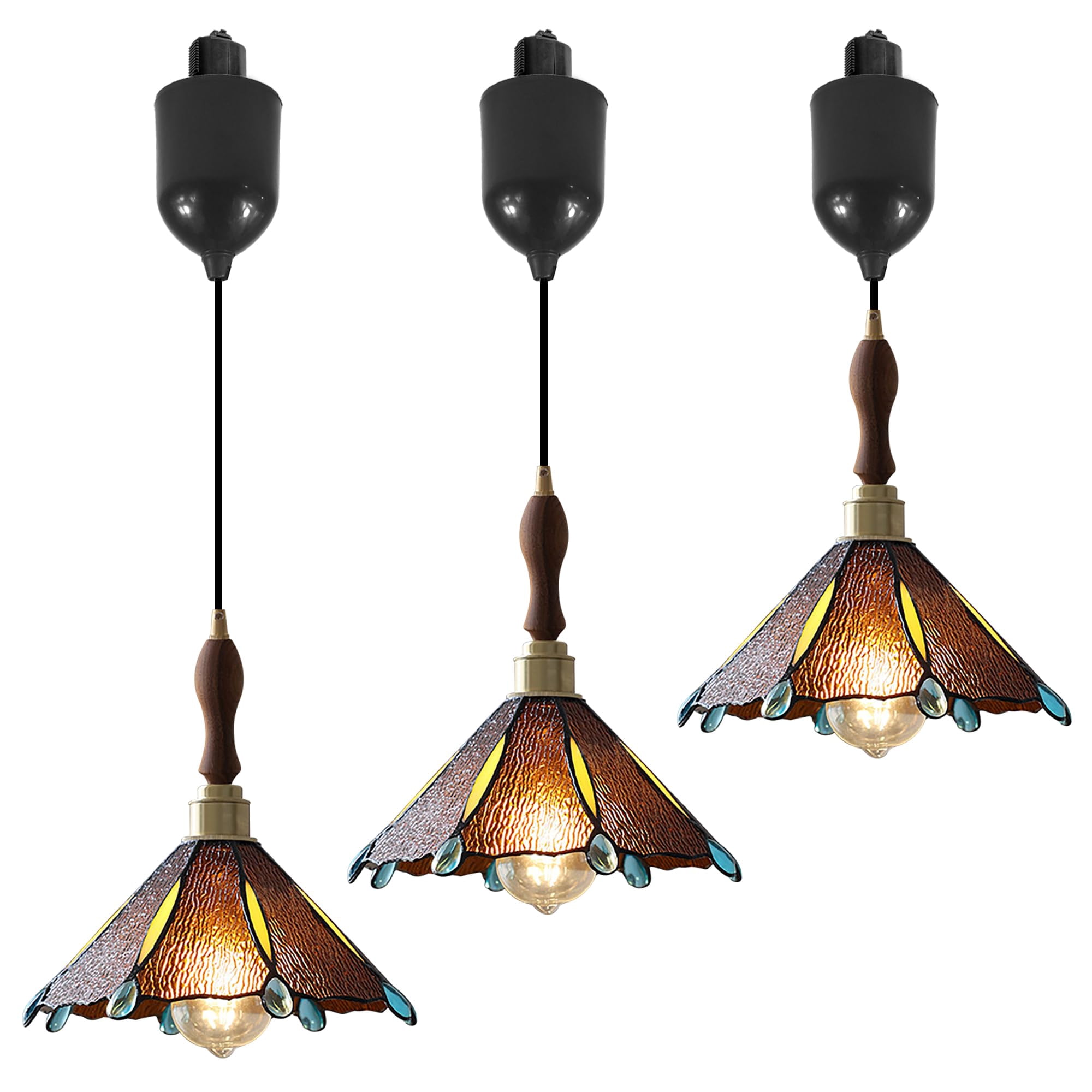 FSLiving Adjustable Height Juno Track Lighting Pendants, 4 ft Cord ...