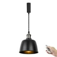 thumbnail image 1 of FSLiving Adjustable Height Remote Control H-Type Track Pendangt Light with E26 Pearl Black Base&Black Metal Shade,Dimmable Color Changing Timing Vintage Lamp for Kitchen Sink,Customizable - 1 Light, 1 of 11