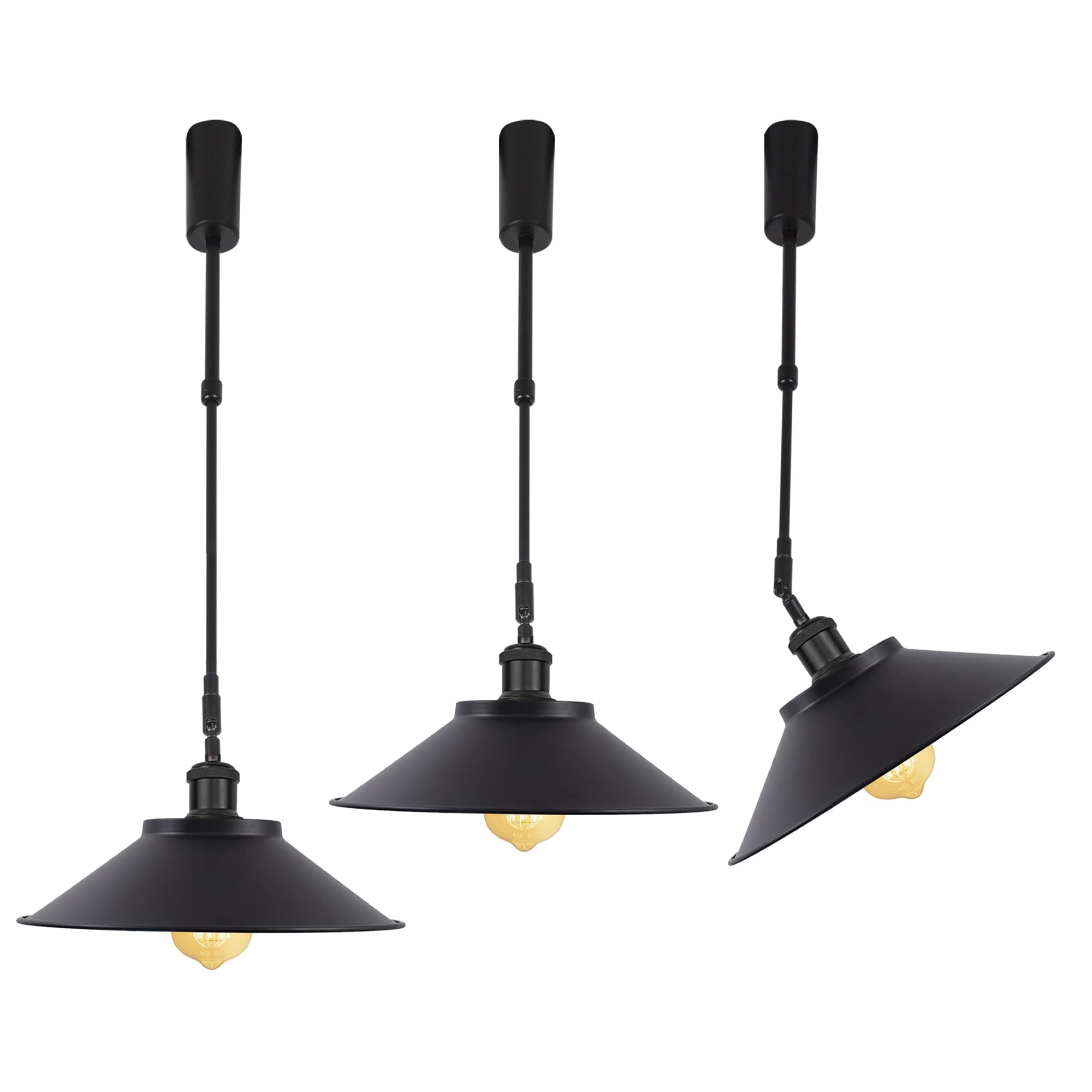 FSLiving Adjustable Height Track Pendnat Light H-Type Industrial ...