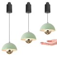 thumbnail image 1 of FSLiving Adjustable Height Track Pendnat Light H-Type Retractable Lift Track Pendnat Light with Hand-Sweep Control 8W Stepless Dimming Indoor Island Light Adjustable Length Lamp,Green - 3 Pack, 1 of 9