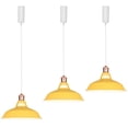 thumbnail image 1 of FSLiving Adjustable Lamp H-Type Track Pendant Lighting with Cord Total 5FT Customizable Yellow Iron Lampshade Dimmable Macaron Style for Decor Restaurant Kitchen Island Bar - 3 Lights, 1 of 8