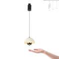 thumbnail image 1 of FSLiving Adjustable Levitate Track Pendnat Light J-Type Retractable Lift Track Pendnat Light with Hand-Sweep Control with Stepless Dimming Indoor Island Light Adjustable Wire Lamp,Beige - 1 Pack, 1 of 9