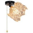 thumbnail image 1 of FSLiving Adjustable Light, Zipper Switch 12V Retro RV Industrial Crystal Clear Cover Decorative Ceiling Hallway Light, E26 E27 Socket Semi Flush Mount Interior Lighting for RV Camper Corridor, 1 of 7