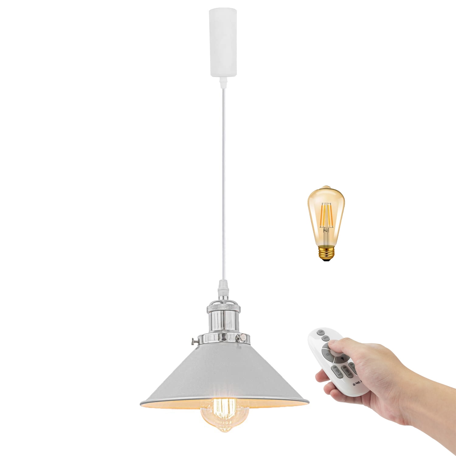 FSLiving Adjusted Wire Length HType Track Pendant Light with Silver