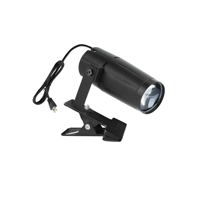 FSLiving Aperture Small Spotlight with 5.9ft Plug in Cord 10W LED Black Metal Clip Lighting Beam Light for Stage Wall Painting Focus Accent Lighting