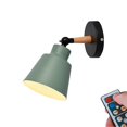 thumbnail image 1 of FSLiving Battery Operated Wall Sconces Wireless Macaron Green Meta Wall Lamp Adjustable Angle Modern DesignE26 Base LED Nightstand Wall Light Fixture for Corner Loft Corrider Entrance - 1 Light, 1 of 6